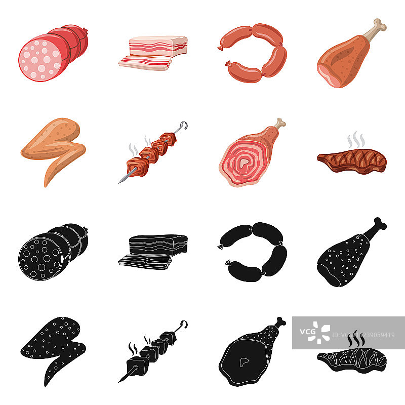 肉和火腿符号图片素材