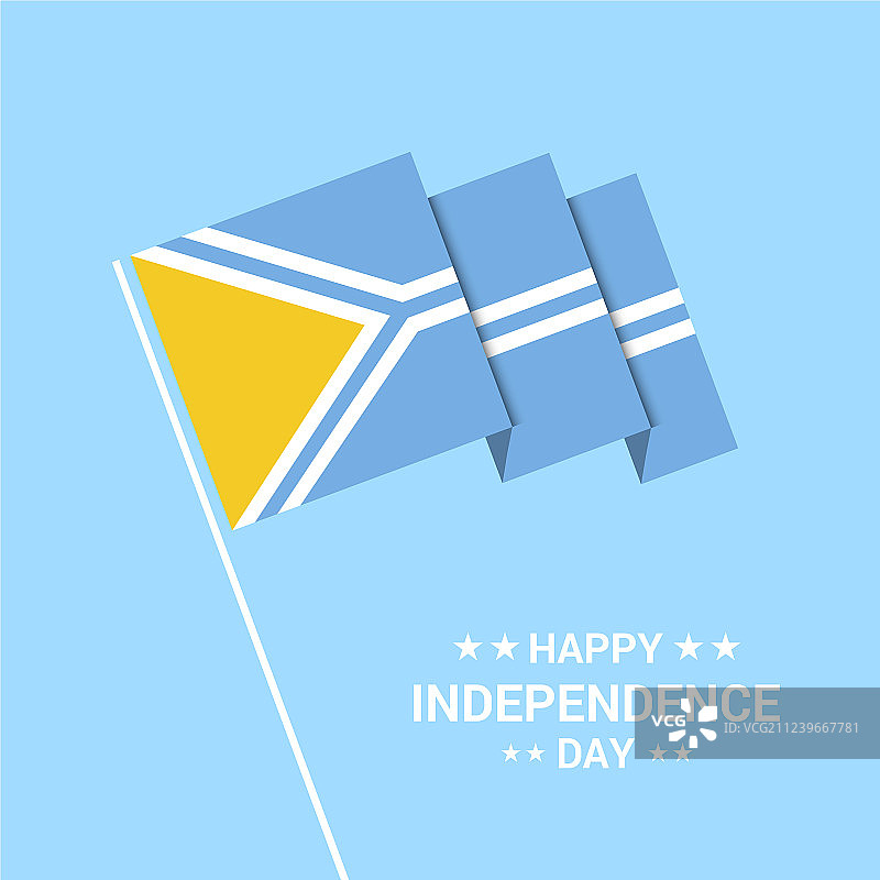 图瓦独立日印刷设计与旗帜图片素材