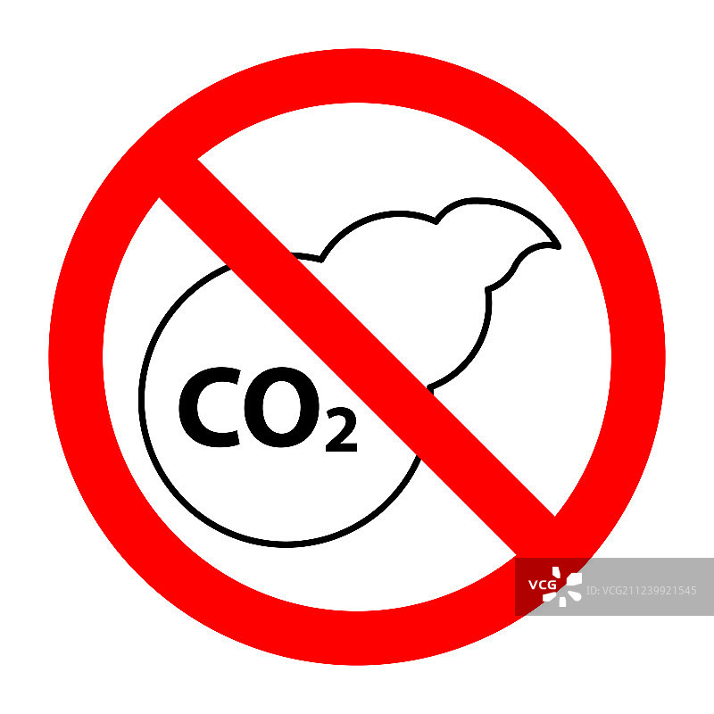 二氧化碳空气污染停止禁止禁止标志图片素材