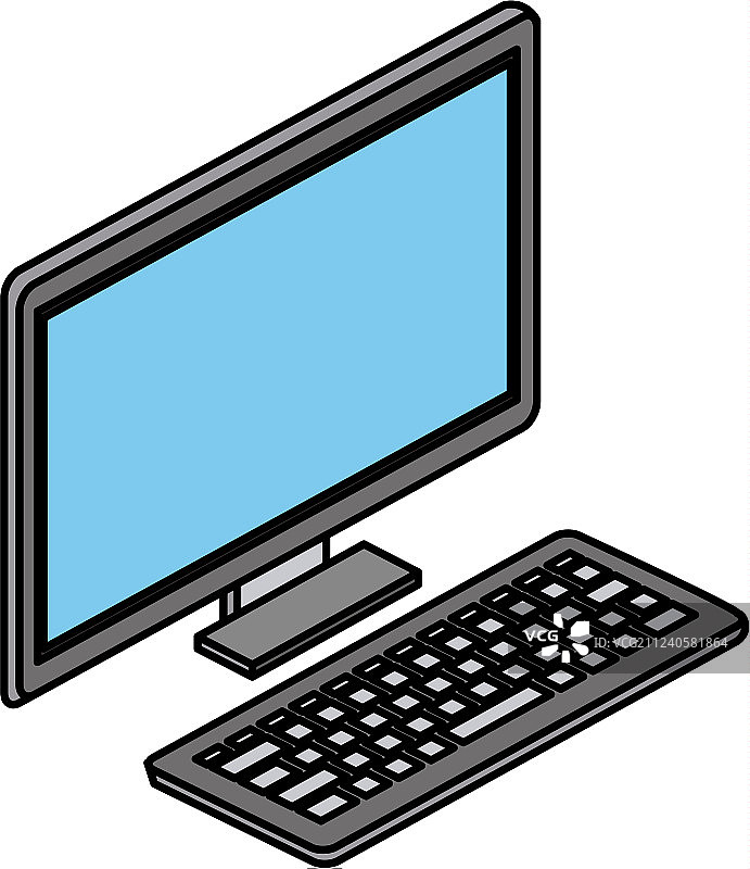 计算机和键盘图标图像图片素材