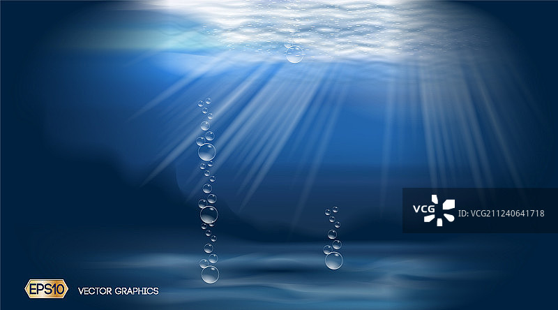 水泡泡深海背景广告模板图片素材