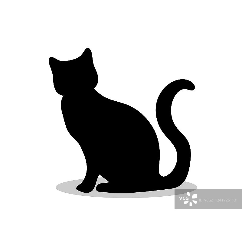 猫宠物黑色剪影动物图片素材