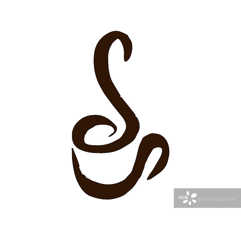 咖啡色的概念标志图片素材