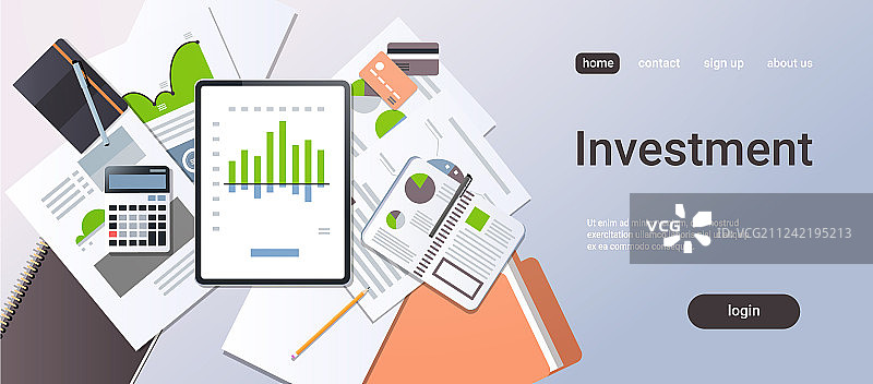 财务报告投资企业财务图片素材