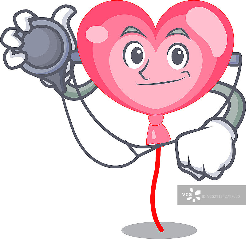 医生气球心脏人物卡通图片素材