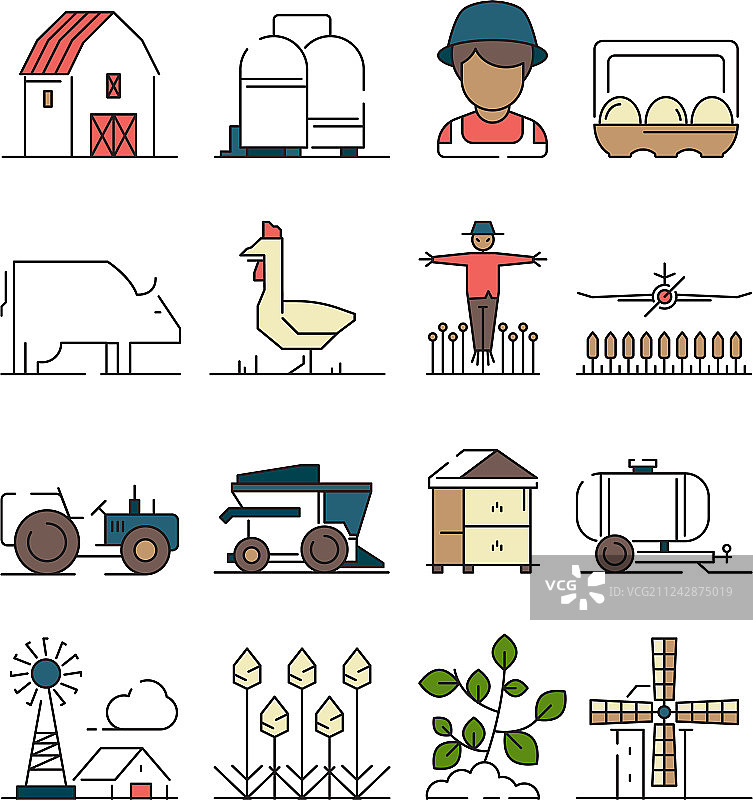 农业符号，农业物体，麦田图片素材