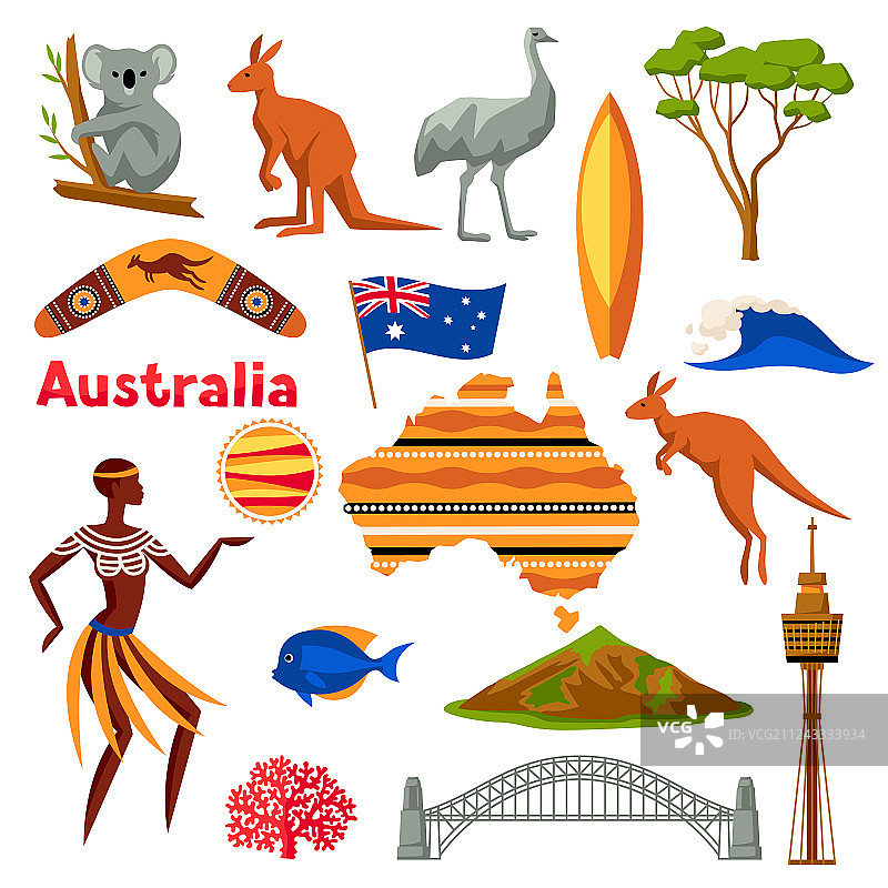 澳大利亚图标设置澳大利亚传统图片素材