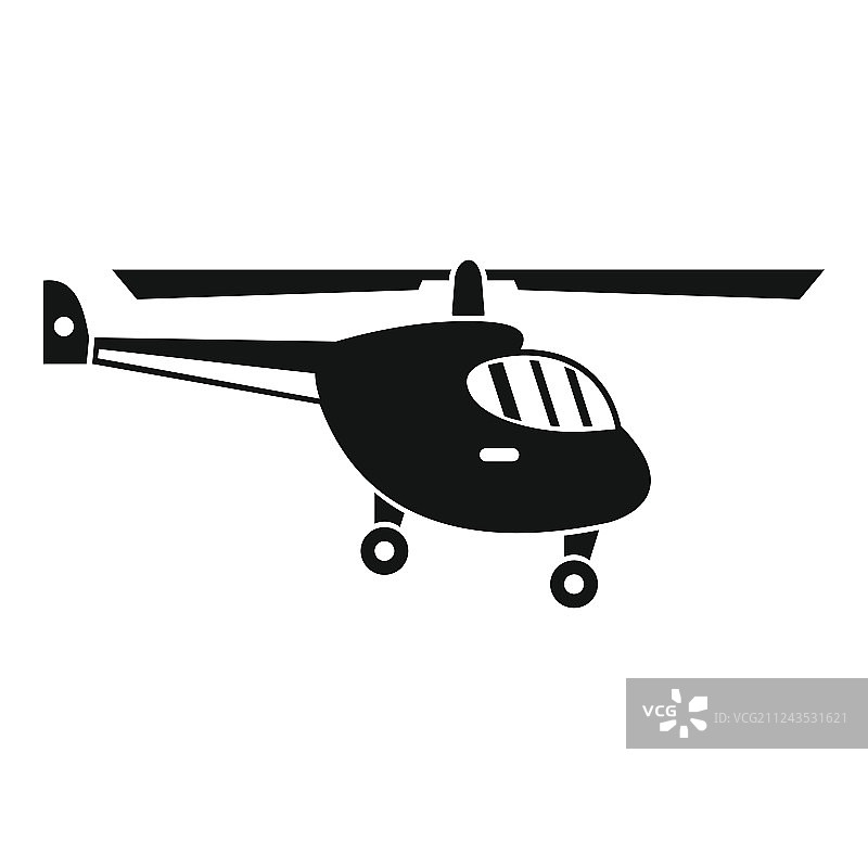 直升机图标简约风格图片素材