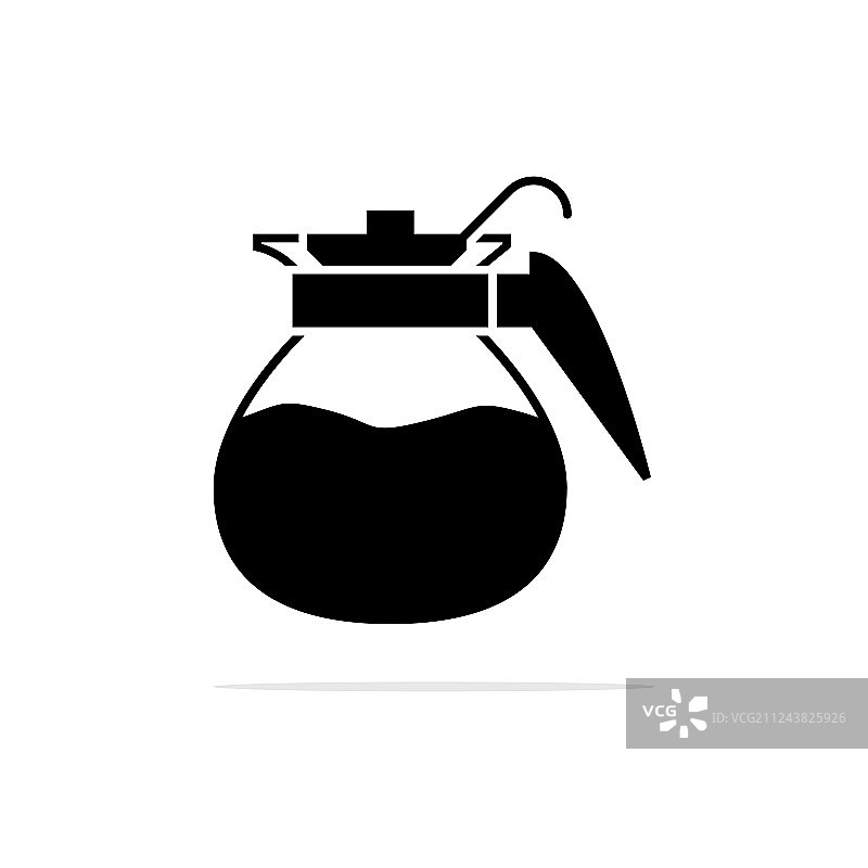 咖啡壶图标概念设计图片素材
