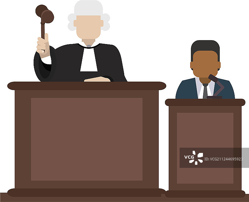 法官和律师站在讲台上图片素材