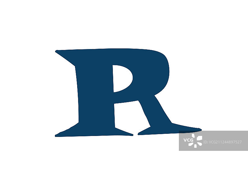 拉丁字母r标志为公司图标为图片素材
