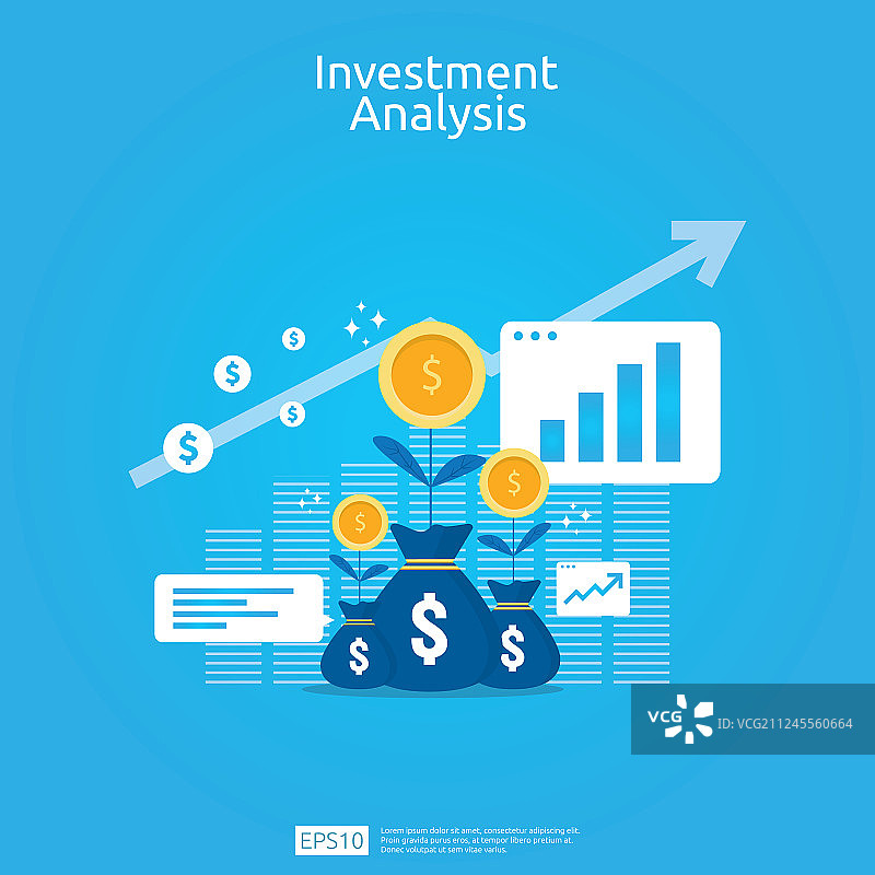 财务投资分析的概念图片素材