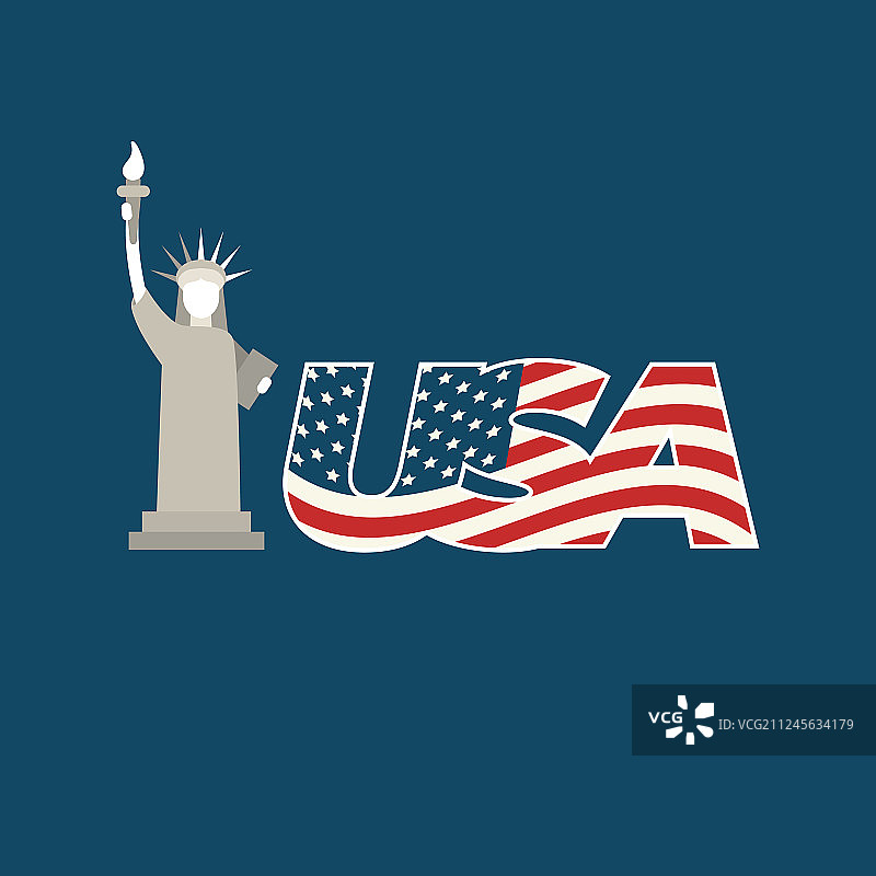 美国自由女神像7月4日独立日图片素材