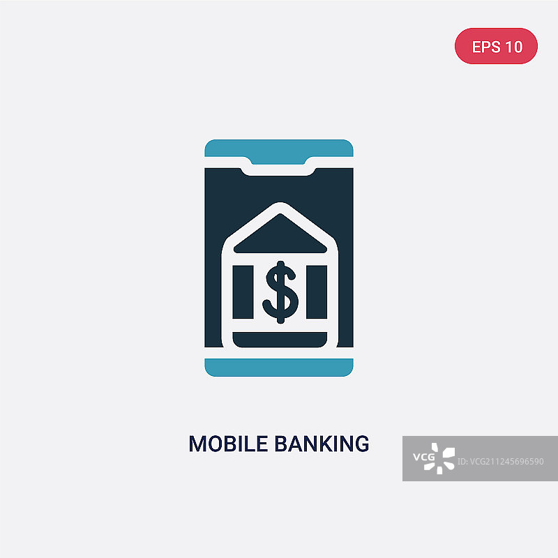 两种颜色的手机银行图标从手机应用程序图片素材