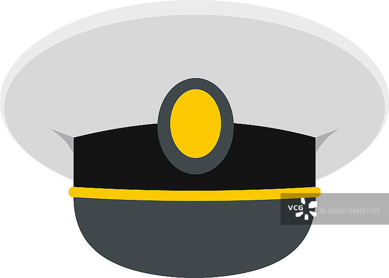 白色航海帽图标孤立图片素材