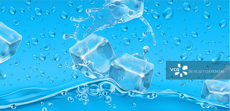 水滴冰3d逼真图片素材