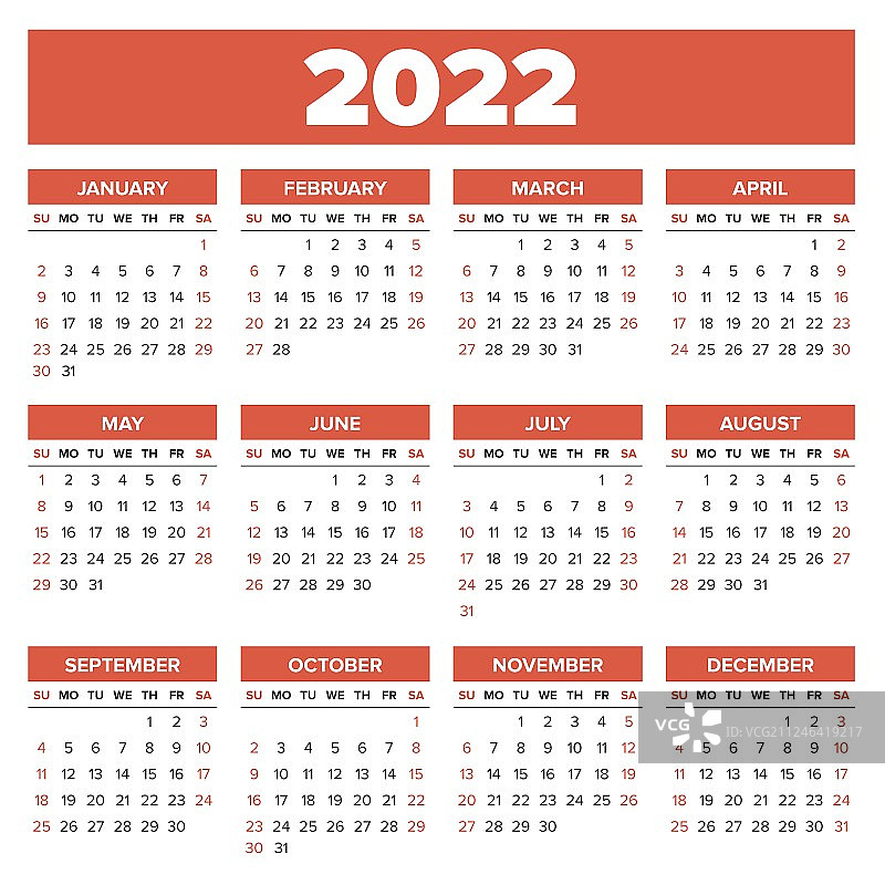 2022日历表图画图片