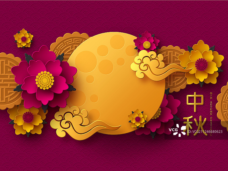 中国中秋节设计图片素材