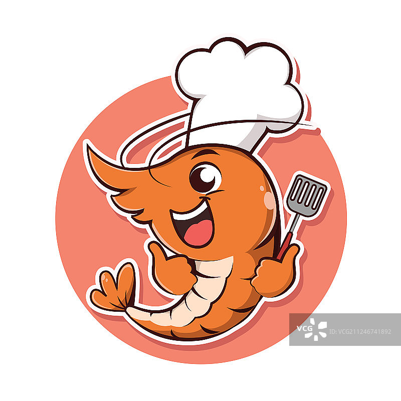 标志厨师虾图片素材