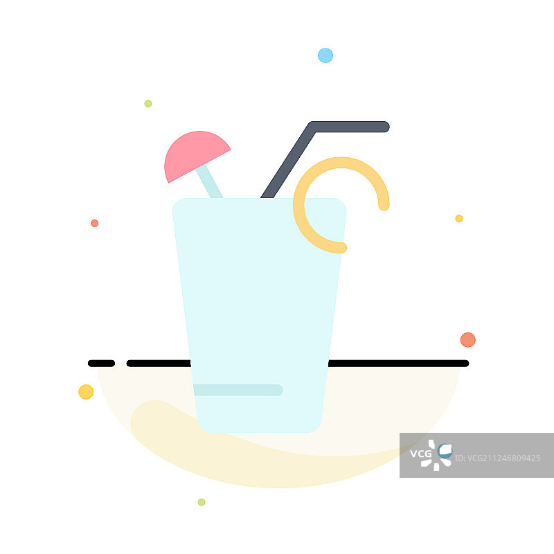 果汁饮料食品泉抽象平面颜色图标图片素材
