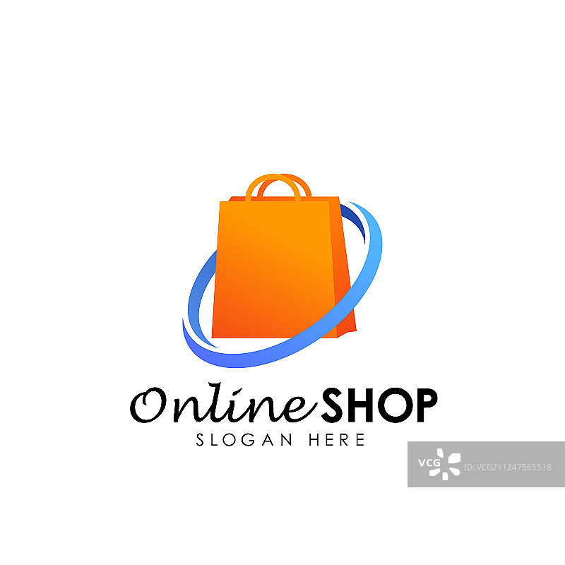 网上商店logo设计购物袋图标logo图片素材