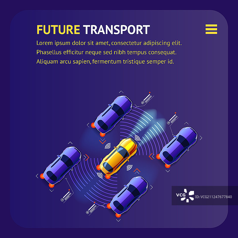 未来交通运输旗帜智能汽车交通图片素材