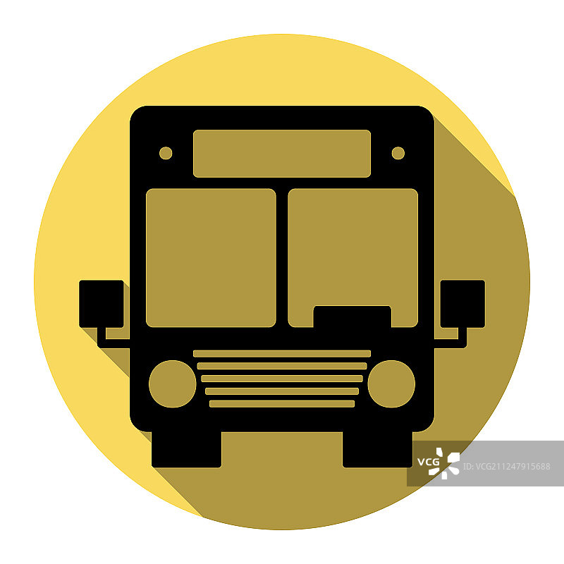 巴士标志为黑色图标图片素材