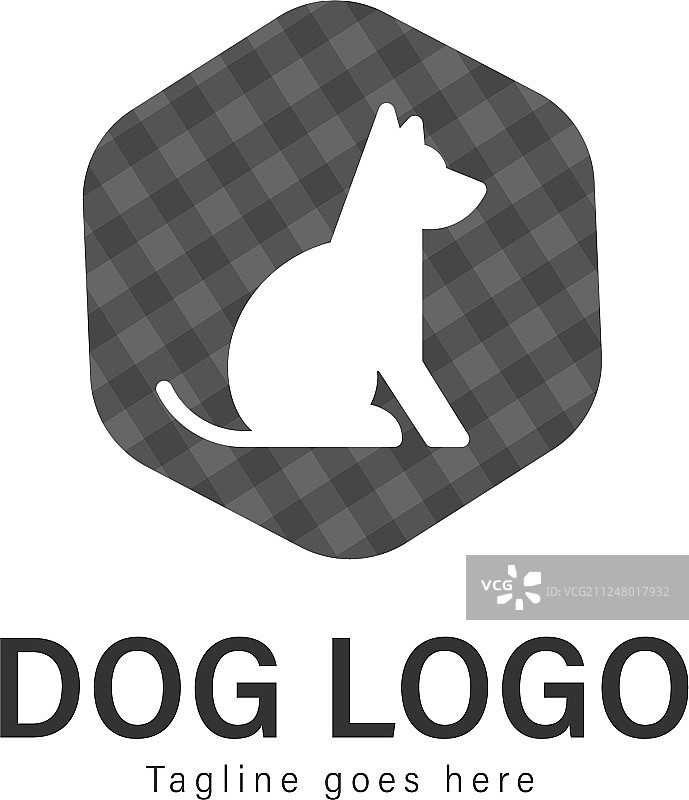 狗标志设计现代狗标志模板孤立图片素材