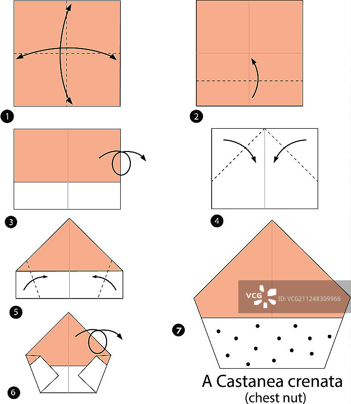 一步一步地指导如何制作折纸图片素材