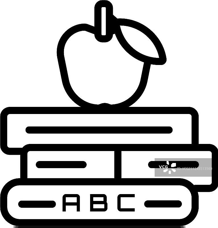 教育偶像-三本关于苹果的书图片素材
