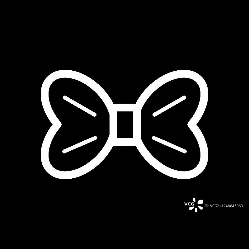 蝴蝶结图标为黑色和白色蝴蝶结图片素材