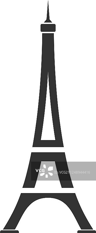 埃菲尔铁塔标志平图片素材