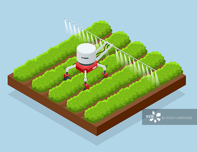 等距灌溉智能机器人系统图片素材