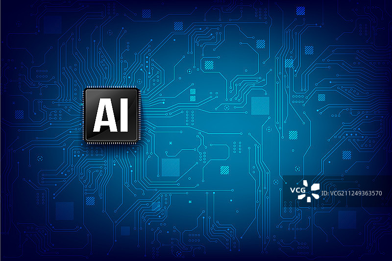 Ai人工智能技术CPU芯片组图片素材