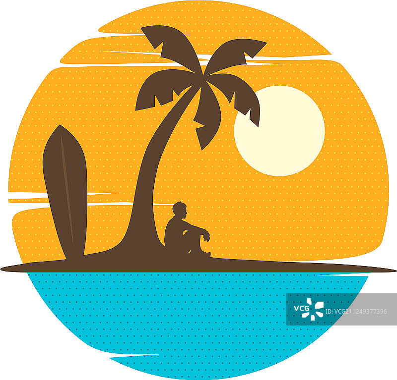 暑假海滩标志标志图片素材