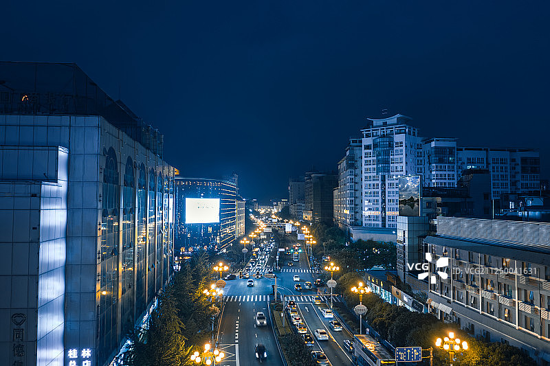桂林城的夜图片素材