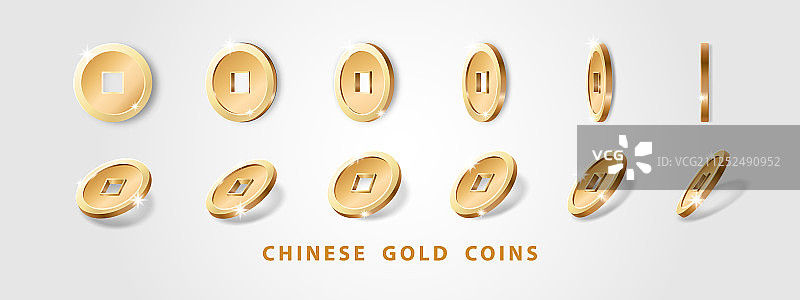 中国金币图片素材