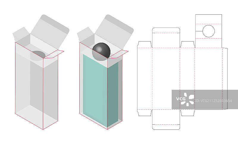 盒包装模切模板设计三维模型图片素材