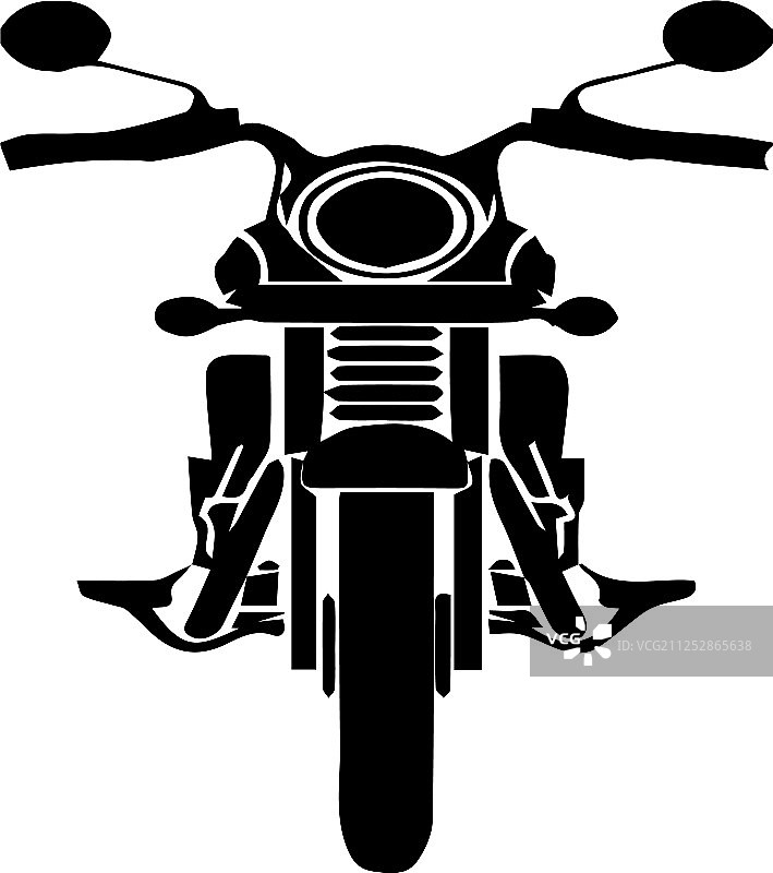 摩托车图标上的白色背景图片素材