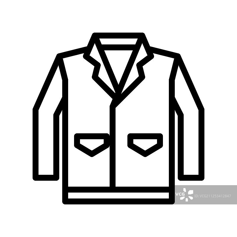 夹克或外套线风格的图标图片素材