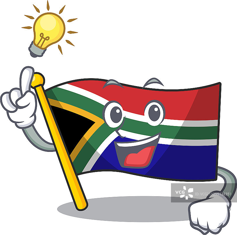 你有没有想过南非国旗在卡通中飘扬图片素材