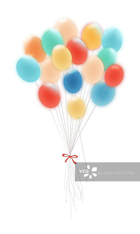 一组色彩鲜艳的气球图片素材