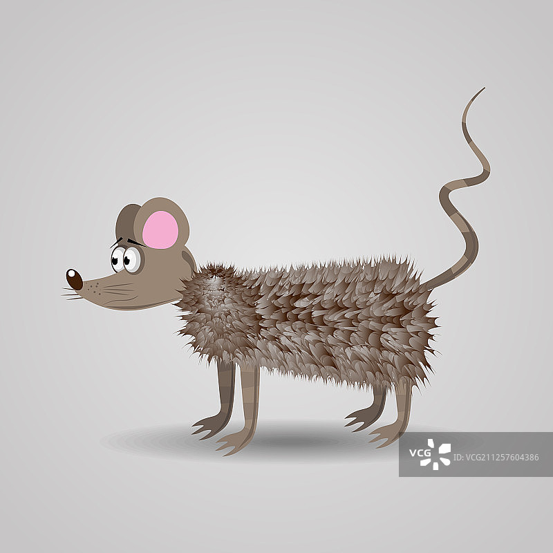 可爱有趣的卡通毛茸茸的老鼠图片素材