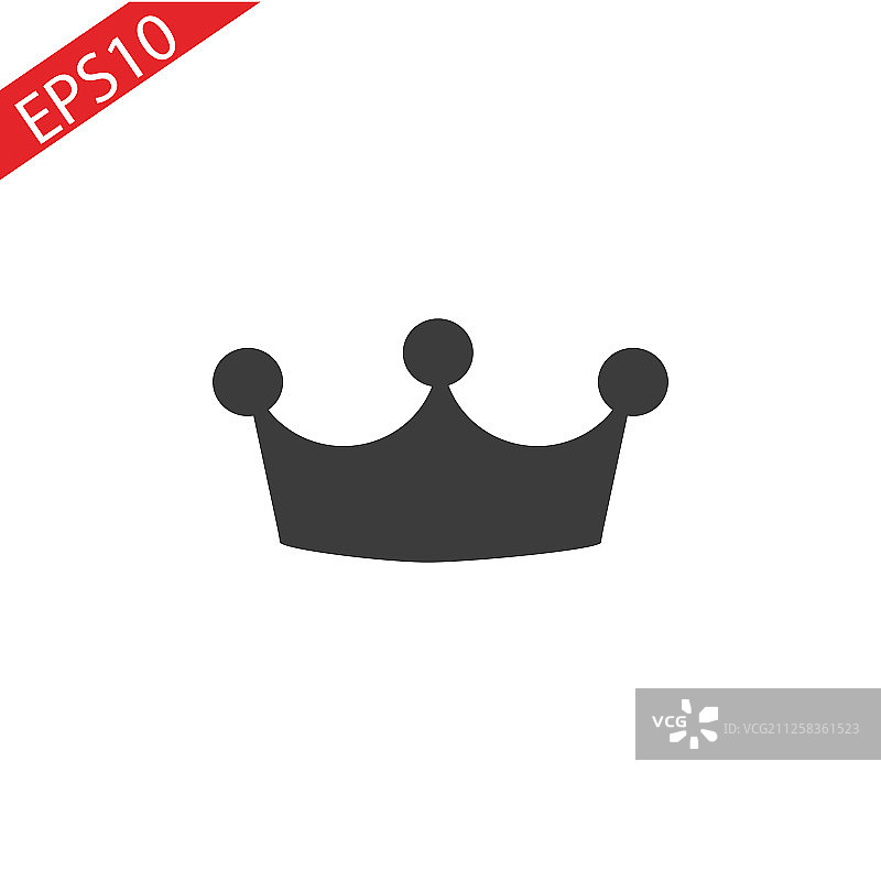 皇冠图标为单一高质量的轮廓符号图片素材