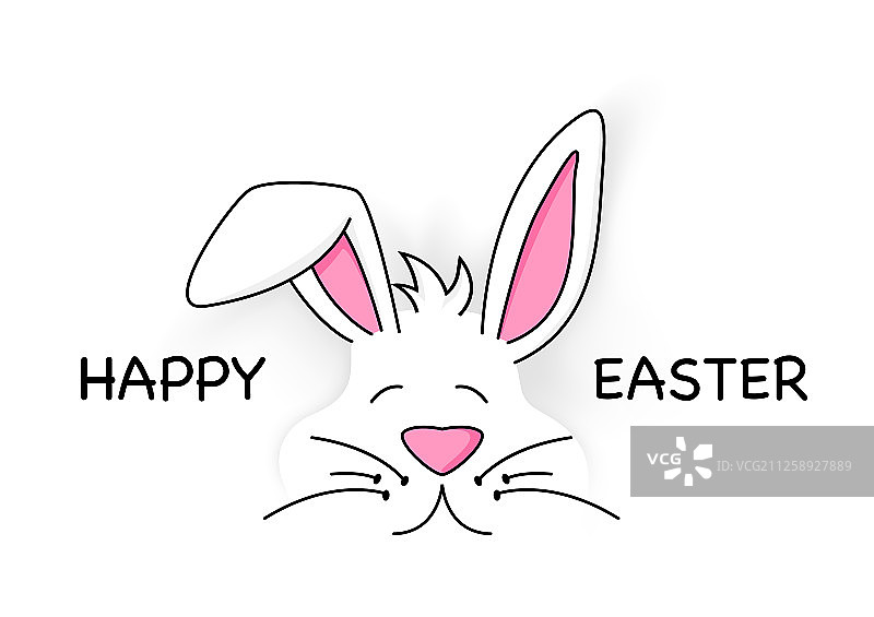 可爱的小白兔复活节快乐图片素材