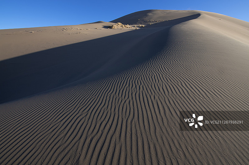 中国甘肃敦煌外戈壁沙漠的漂移沙丘。图片素材