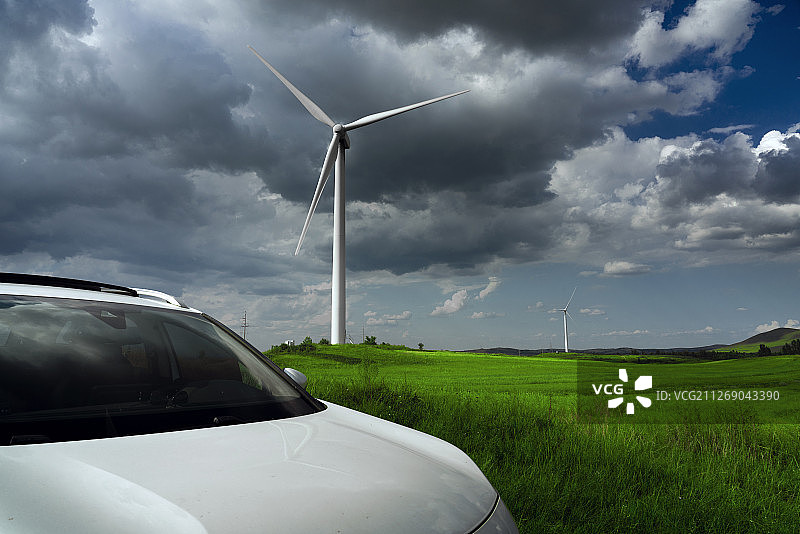 新能源汽车用的新能源发电图片素材