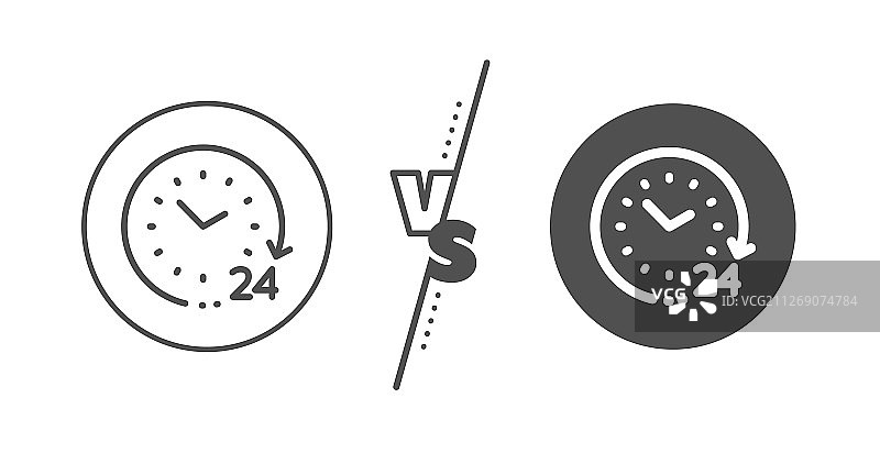 24小时时间线图标时钟标志手表图片素材