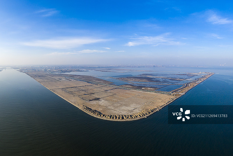 天津滨海新区填海造地工程图片素材