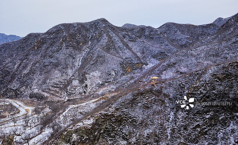 长峪城雪景图片素材